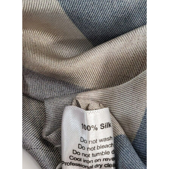 Eskandar Blue Brown Abstract Painted Stripes Bateau Neck Tunic Size 1 US 10/12 - Picture 8 of 16